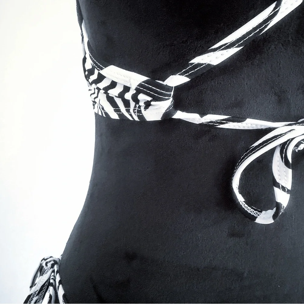 Bamboo Island- Swim Bikini- Zebra Print (Small bottoms/ D cup underwire top) - Picture 6 of 10